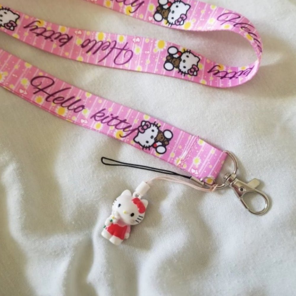 New Pink Hello Kitty Lanyard